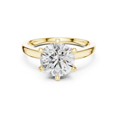 Round Solitaire Lab Grown Diamond Engagement Ring