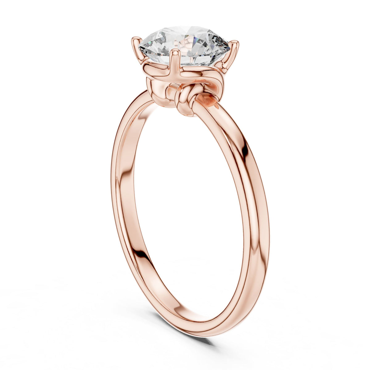 Round Solitaire Lab Grown Diamond Engagement Ring