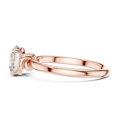 Round Solitaire Lab Grown Diamond Engagement Ring