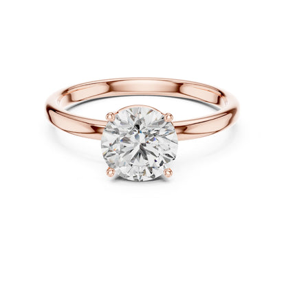 Round Solitaire Lab Grown Diamond Engagement Ring