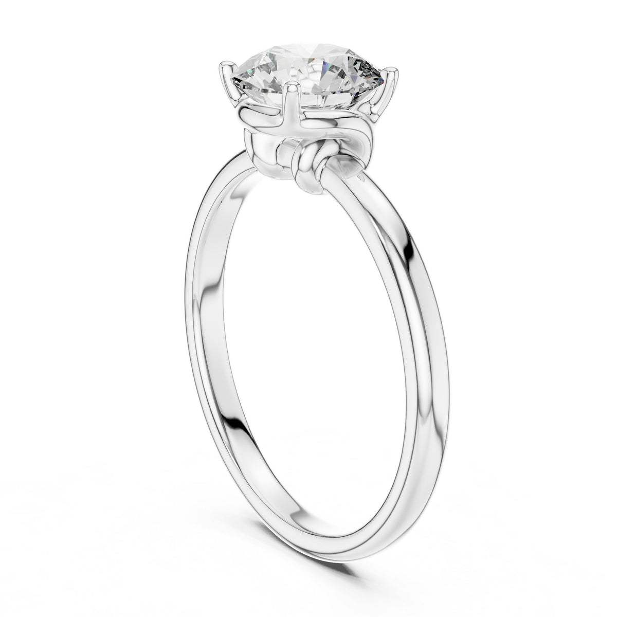 Round Solitaire Lab Grown Diamond Engagement Ring