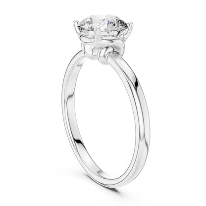 Round Solitaire Lab Grown Diamond Engagement Ring