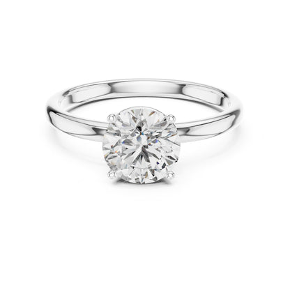 Round Solitaire Lab Grown Diamond Engagement Ring