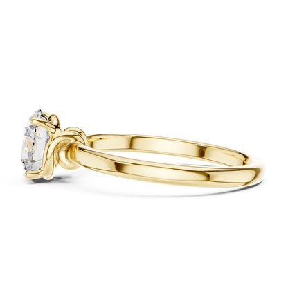 Round Solitaire Lab Grown Diamond Engagement Ring