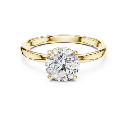 Round Solitaire Lab Grown Diamond Engagement Ring