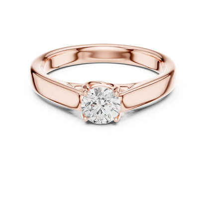 Round Solitaire Lab Grown Diamond Engagement Ring