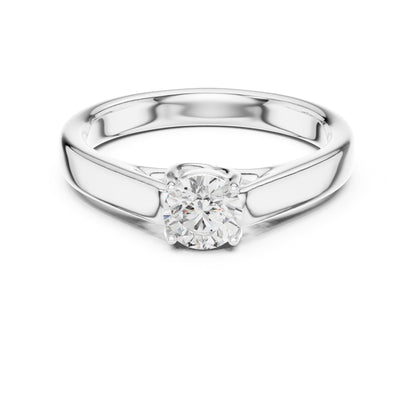 Round Solitaire Lab Grown Diamond Engagement Ring