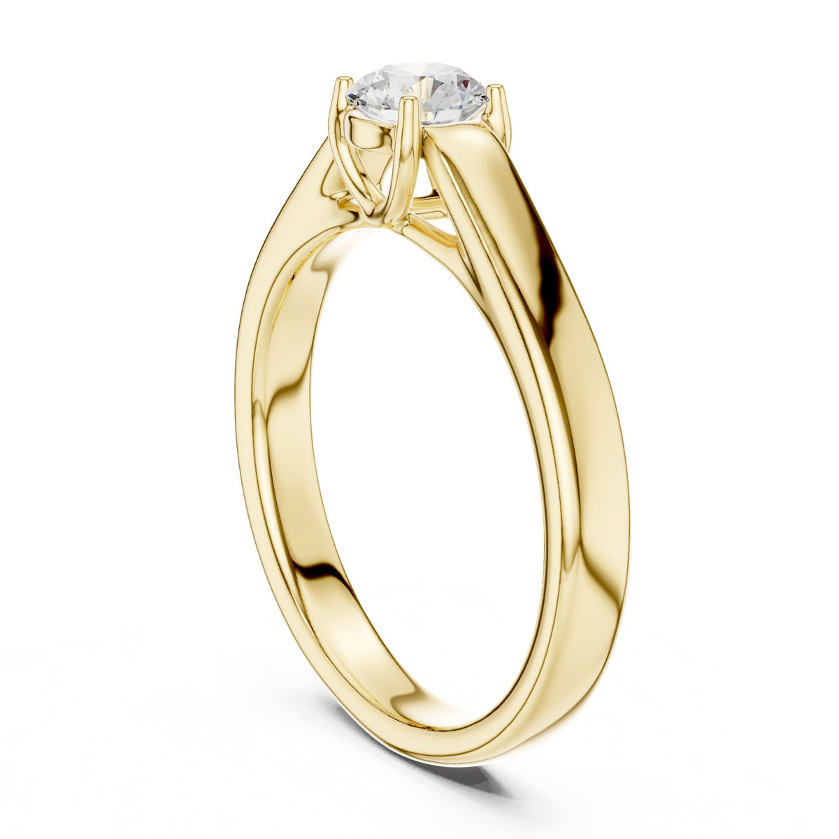Round Solitaire Lab Grown Diamond Engagement Ring