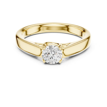 Round Solitaire Lab Grown Diamond Engagement Ring