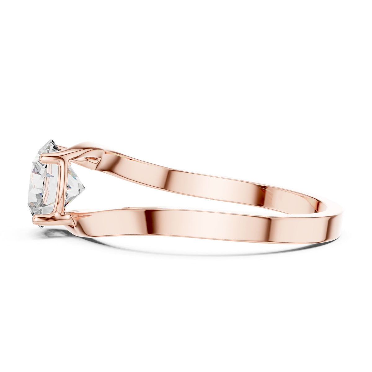 Round Solitaire Lab Grown Diamond Engagement Ring
