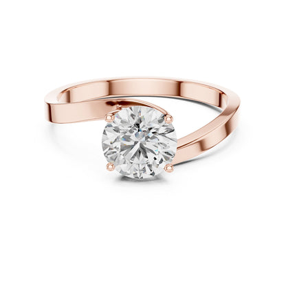 Round Solitaire Lab Grown Diamond Engagement Ring
