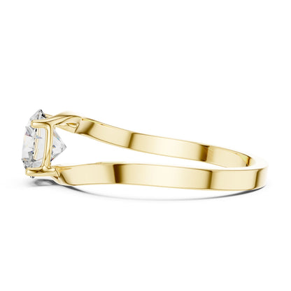 Round Solitaire Lab Grown Diamond Engagement Ring