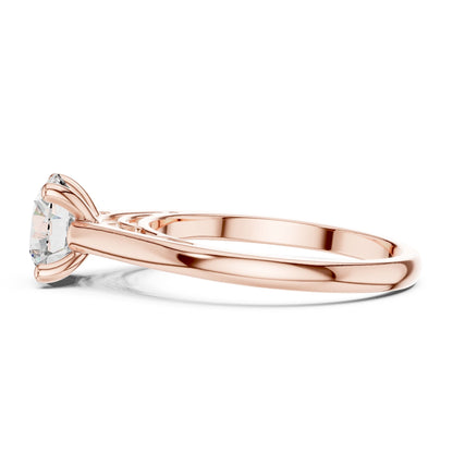 Round Solitaire Lab Grown Diamond Engagement Ring
