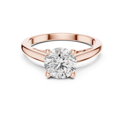 Round Solitaire Lab Grown Diamond Engagement Ring