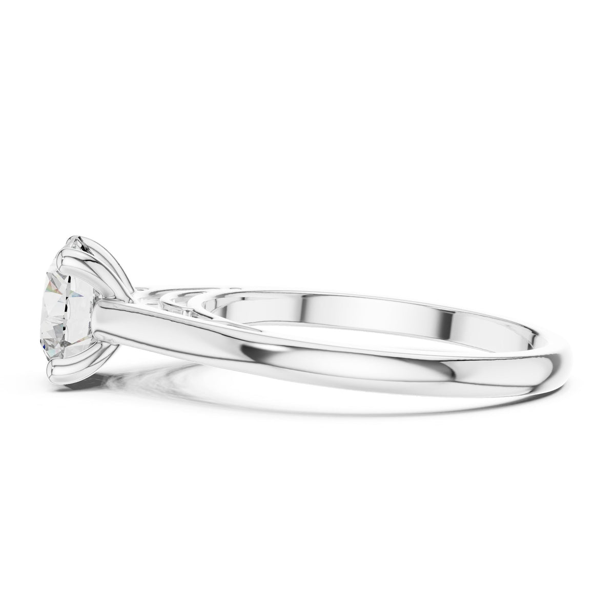 Round Solitaire Lab Grown Diamond Engagement Ring