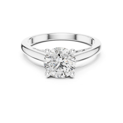 Round Solitaire Lab Grown Diamond Engagement Ring