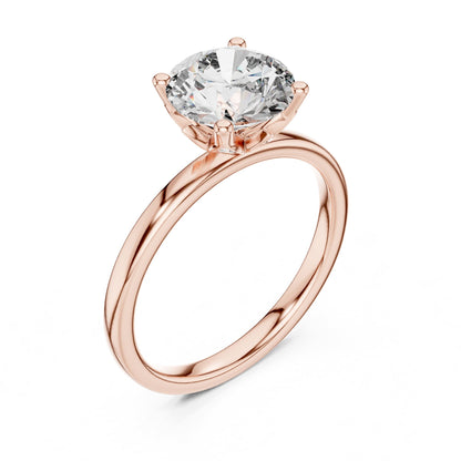 Round Solitaire Lab Grown Diamond Engagement Ring