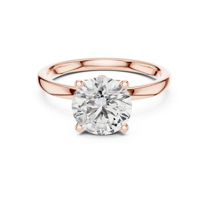 Round Solitaire Lab Grown Diamond Engagement Ring