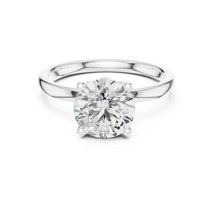 Round Solitaire Lab Grown Diamond Engagement Ring