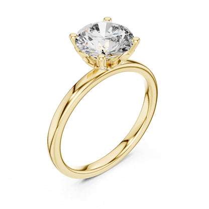 Round Solitaire Lab Grown Diamond Engagement Ring