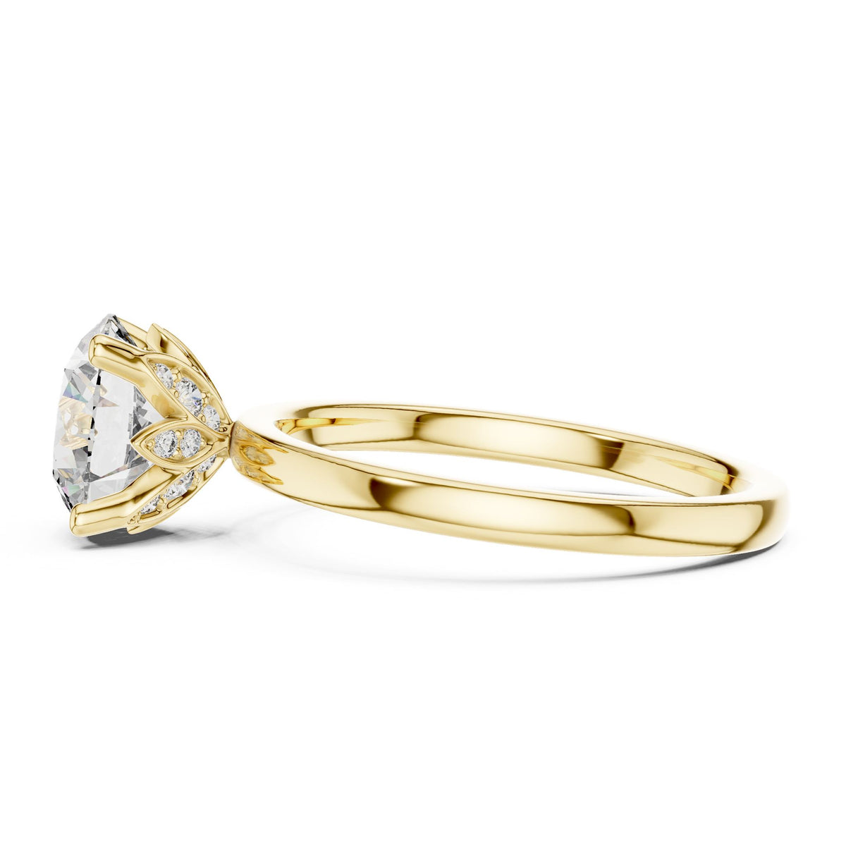 Round Solitaire Lab Grown Diamond Engagement Ring