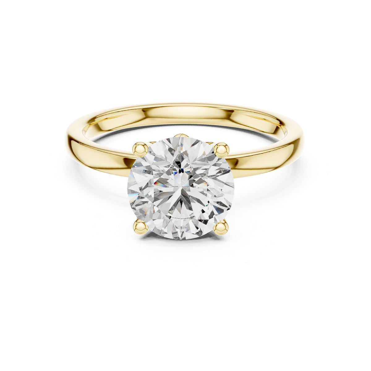 Round Solitaire Lab Grown Diamond Engagement Ring