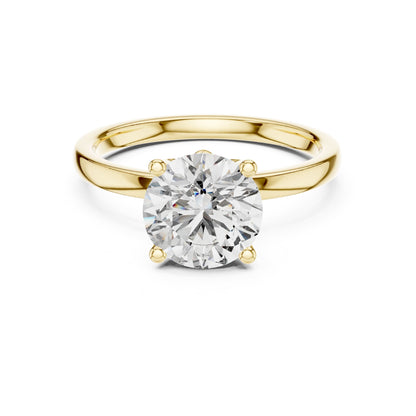 Round Solitaire Lab Grown Diamond Engagement Ring
