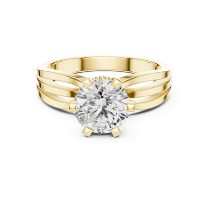 Round Solitaire Lab Grown Diamond Engagement Ring