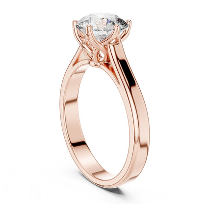 Round Solitaire Lab Grown Diamond Engagement Ring