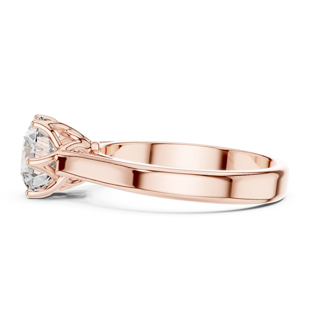 Round Solitaire Lab Grown Diamond Engagement Ring