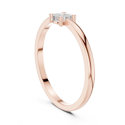Round Solitaire Lab Grown Diamond Engagement Ring