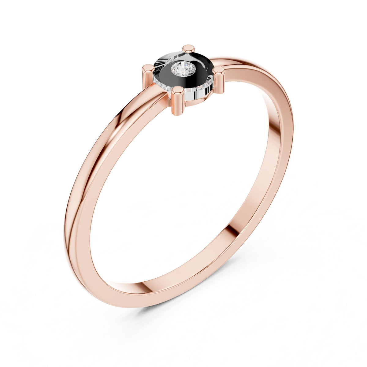 Round Solitaire Lab Grown Diamond Engagement Ring