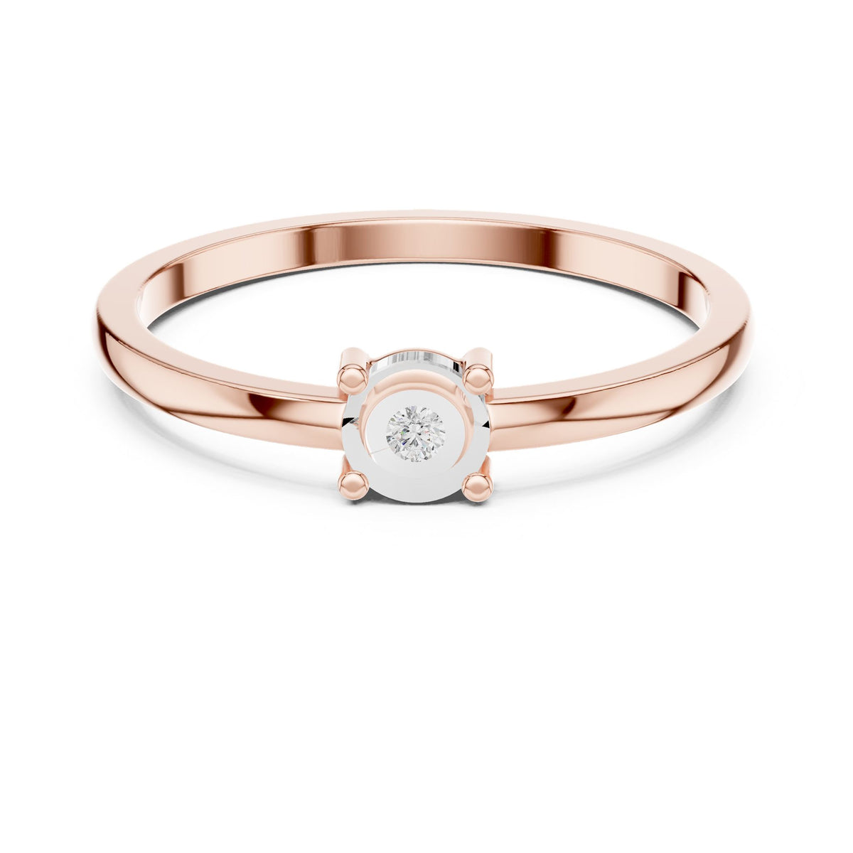 Round Solitaire Lab Grown Diamond Engagement Ring