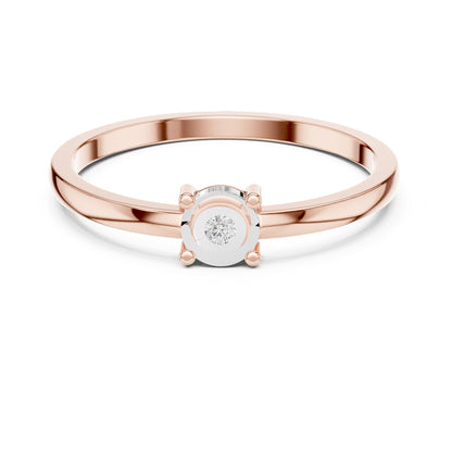 Round Solitaire Lab Grown Diamond Engagement Ring