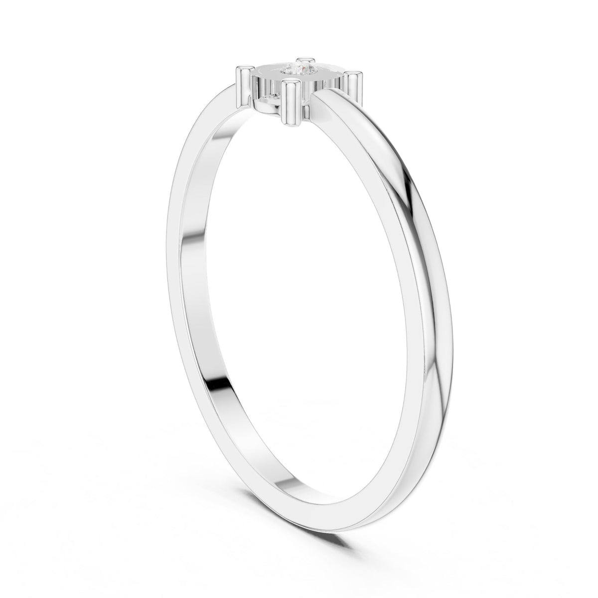 Round Solitaire Lab Grown Diamond Engagement Ring