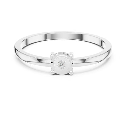 Round Solitaire Lab Grown Diamond Engagement Ring