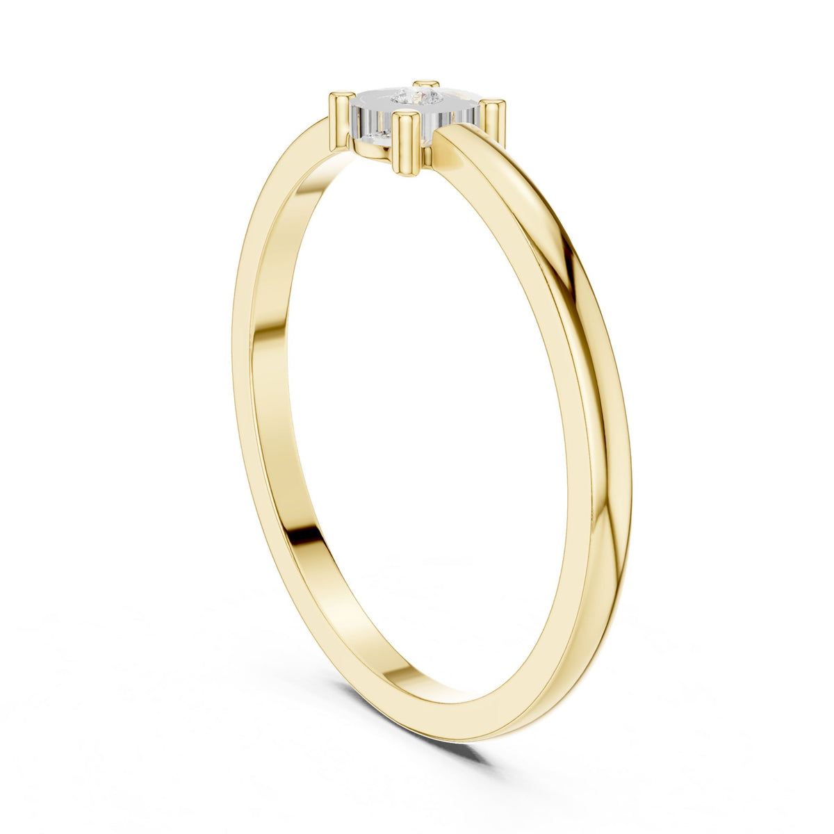 Round Solitaire Lab Grown Diamond Engagement Ring