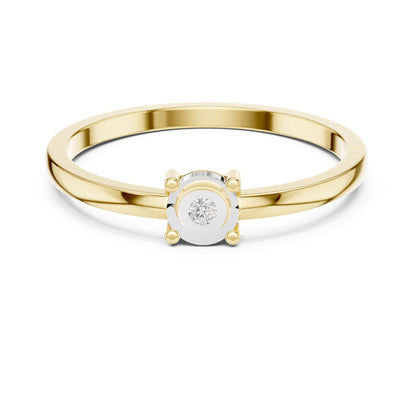 Round Solitaire Lab Grown Diamond Engagement Ring