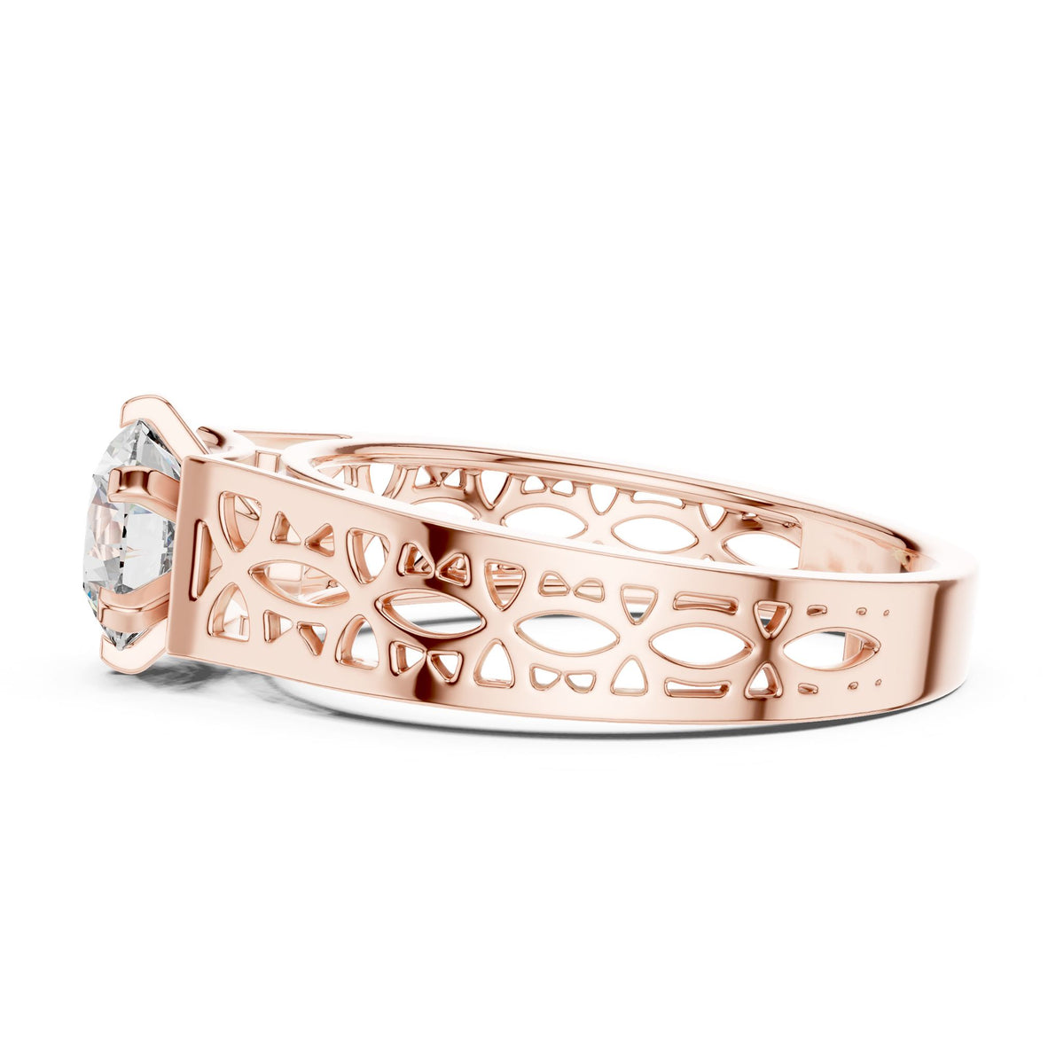 Round Solitaire Lab Grown Diamond Engagement Ring