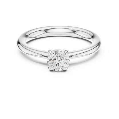 Round Solitaire Lab Grown Diamond Engagement Ring