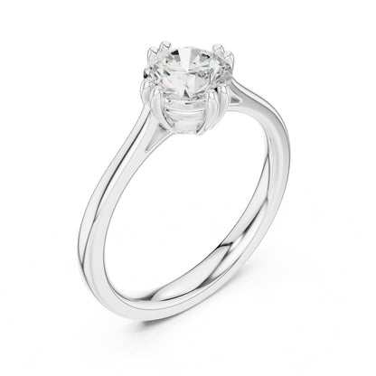 Round Solitaire Lab Grown Diamond Engagement Ring