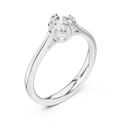 Round Solitaire Lab Grown Diamond Engagement Ring