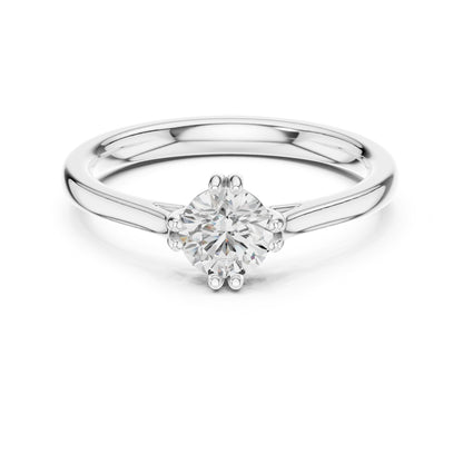 Round Solitaire Lab Grown Diamond Engagement Ring