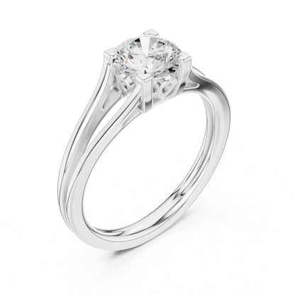 Round Solitaire Lab Grown Diamond Engagement Ring