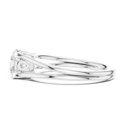 Round Solitaire Lab Grown Diamond Engagement Ring