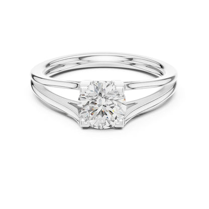 Round Solitaire Lab Grown Diamond Engagement Ring