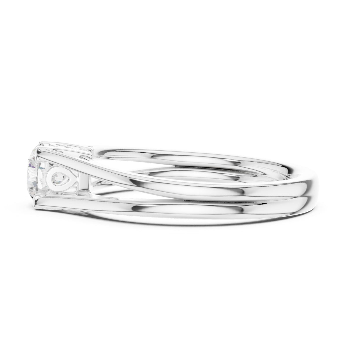 Round Solitaire Lab Grown Diamond Engagement Ring
