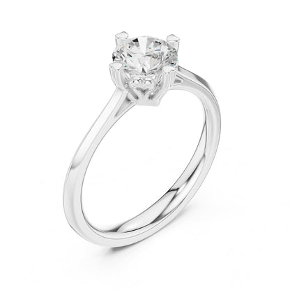 Round Solitaire Lab Grown Diamond Engagement Ring