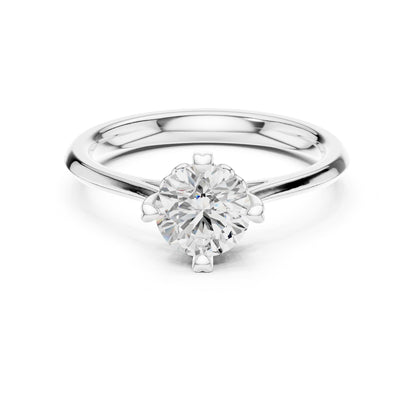 Round Solitaire Lab Grown Diamond Engagement Ring
