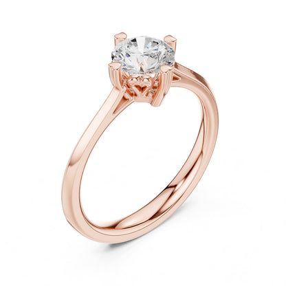 Round Solitaire Lab Grown Diamond Engagement Ring